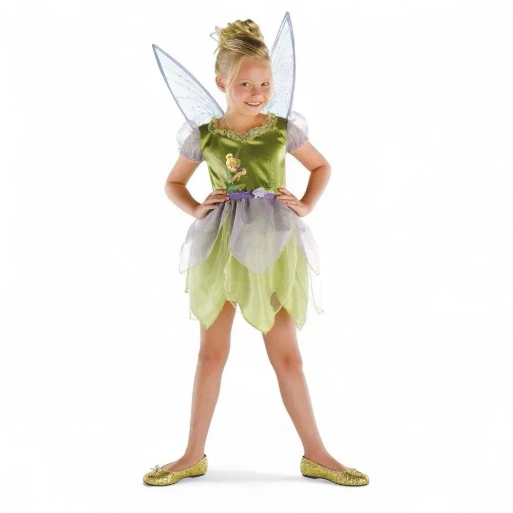 Disney TinkerBell Size Small (4-6) Child Complete Costume WITH Wings